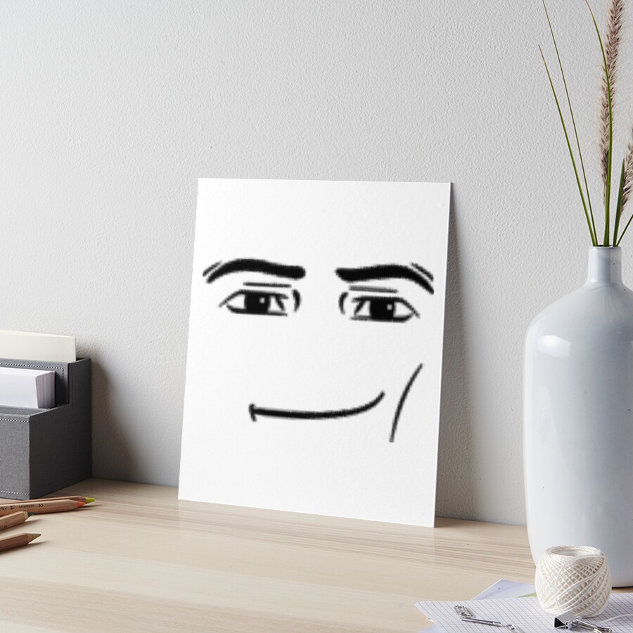 roblox man face | Art Print