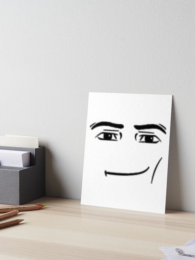 Man Face Roblox | Art Board Print