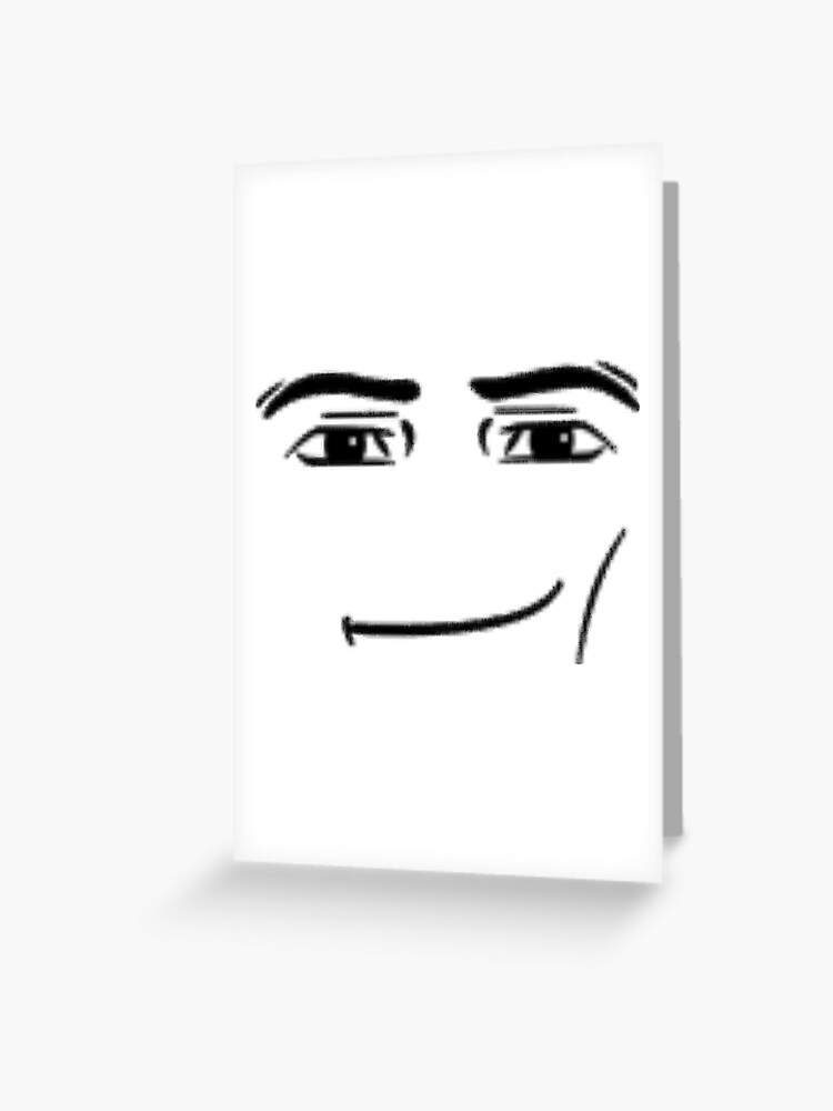 Roblox Default Female Face Smirking Smiling Meme  Greeting Card for Sale  by braelyncollettt