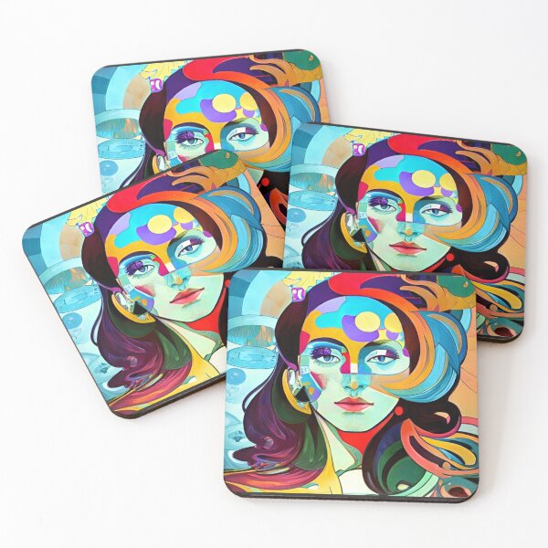 Item preview, Retro Abstract Multi Colour Pattern designed and sold by Bashini.