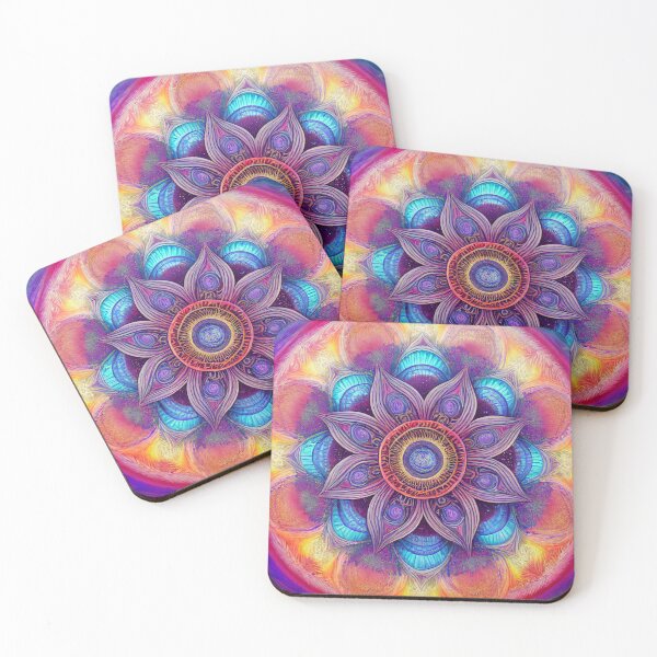 Item preview, Vibrant Psychedelic Mandala Eight designed and sold by robotic-artist.
