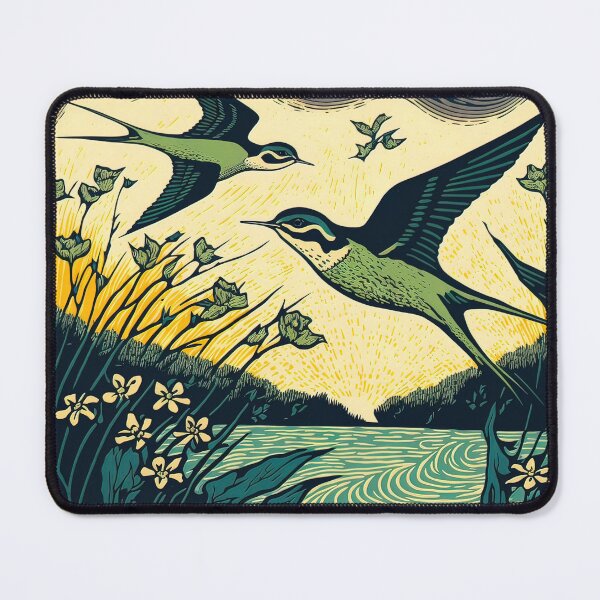 Item preview, Bird Linocut designed and sold by VolpeDesigns.