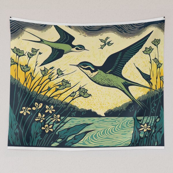 Item preview, Bird Linocut designed and sold by VolpeDesigns.