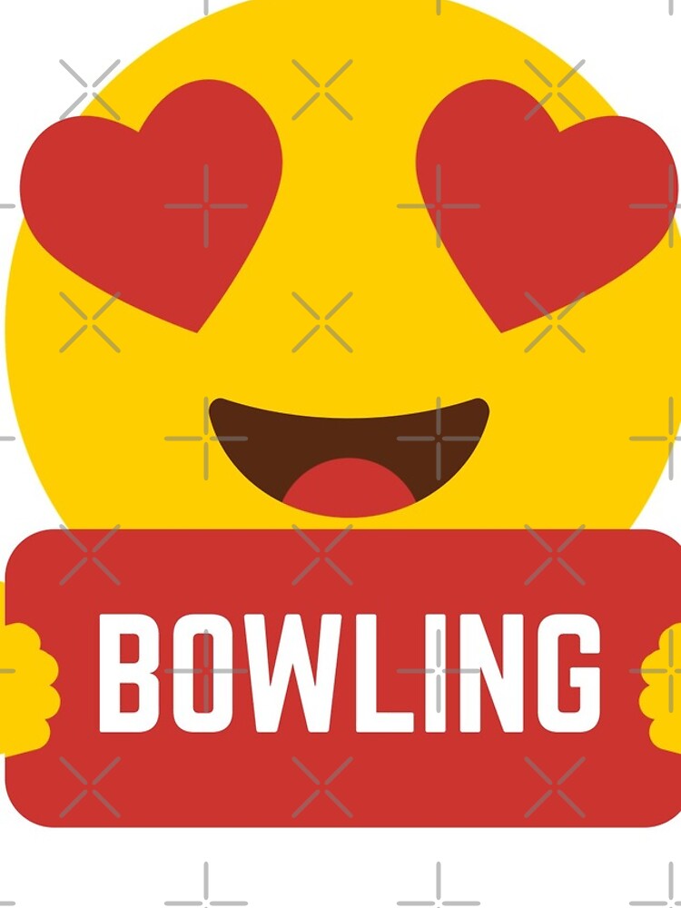 I Like Love Bowling Funny Emoji Emoticons Graphic Tee Shirt