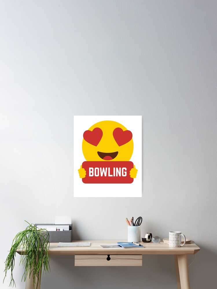 I Like Love Bowling Funny Emoji Emoticons Graphic Tee Shirt