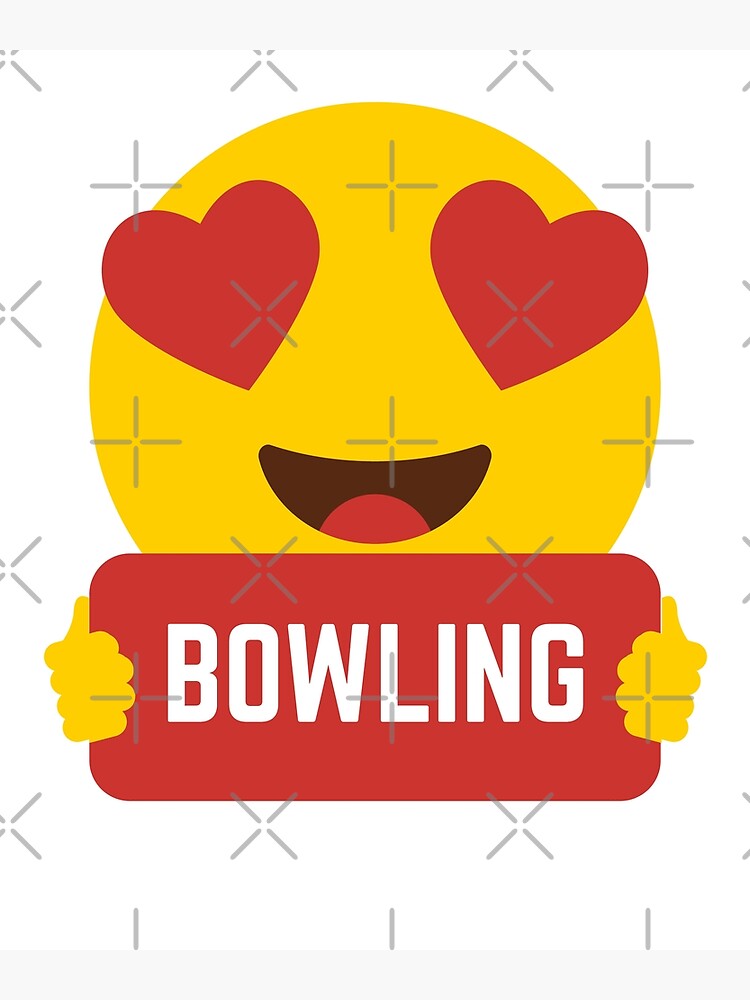 I Like Love Bowling Funny Emoji Emoticons Graphic Tee Shirt