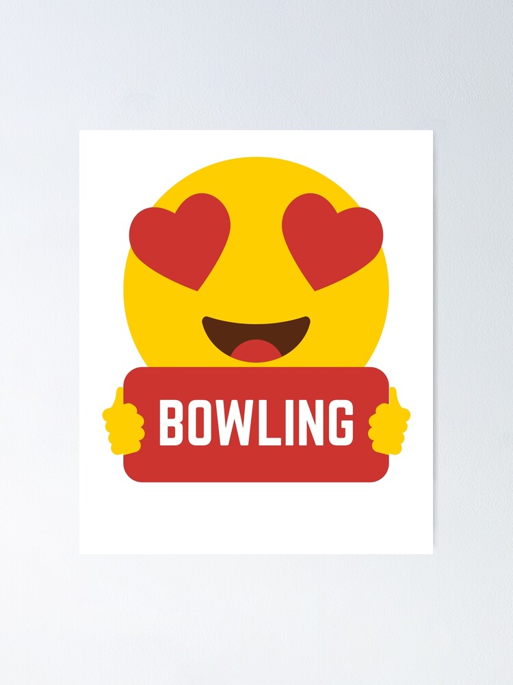I Like Love Bowling Funny Emoji Emoticons Graphic Tee Shirt