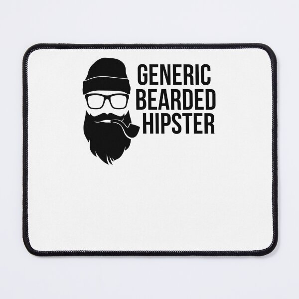 Item preview, Generic Bearded Hipster. Funny beard design. designed and sold by Gold Wings Tees.