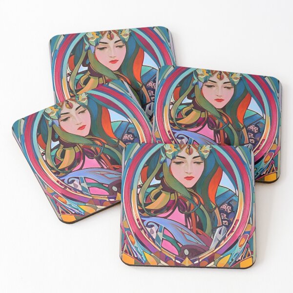 Item preview, Retro Abstract Multi Colour Pattern designed and sold by Bashini.