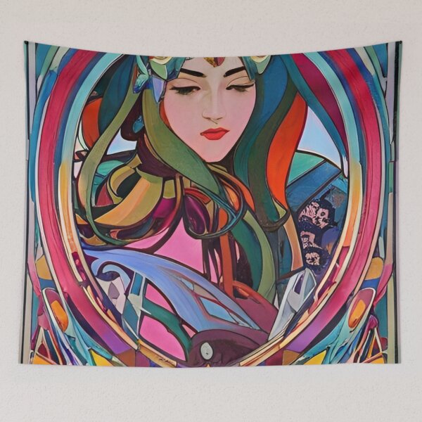 Item preview, Retro Abstract Multi Colour Pattern designed and sold by Bashini.