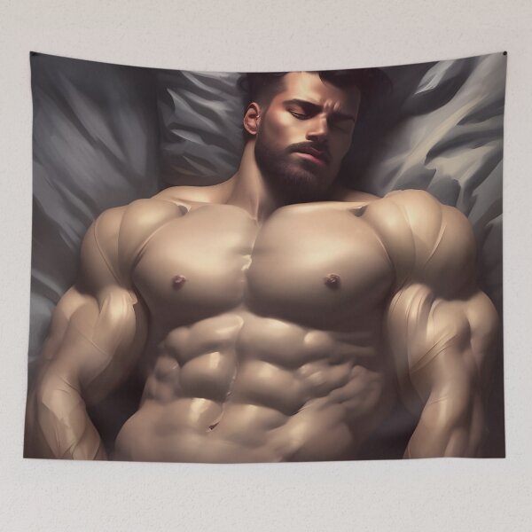 Item preview, Sleeping Hunk with a Nice Six-pack designed and sold by withdiamonds.