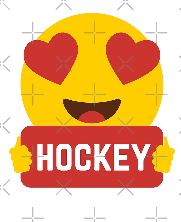 I Love Hockey Heart Eye Emoji Emoticon Funny Hockey Shirt Players Graphic Tee T Shirt Ipad Case Skin By Desindie Redbubble
