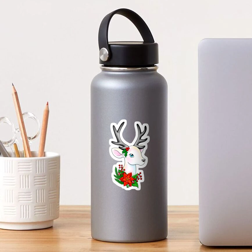 Christmas Reindeer Stainless Steel Water Bottle