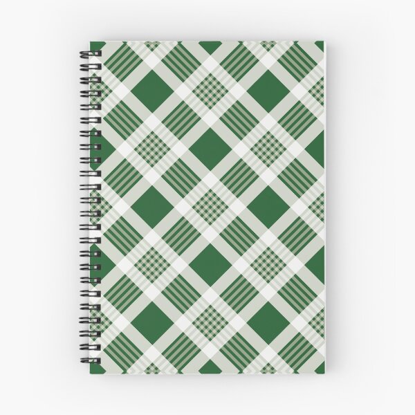 Item preview, Green and White Four Lines Symmetry Diagonal Checked Square Diamond Geometric Christmas Pattern designed and sold by Moyanana.