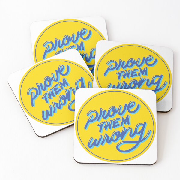 Item preview, Prove Them Wrong Quote In Yellow and Blue designed and sold by CreatorWorld29.