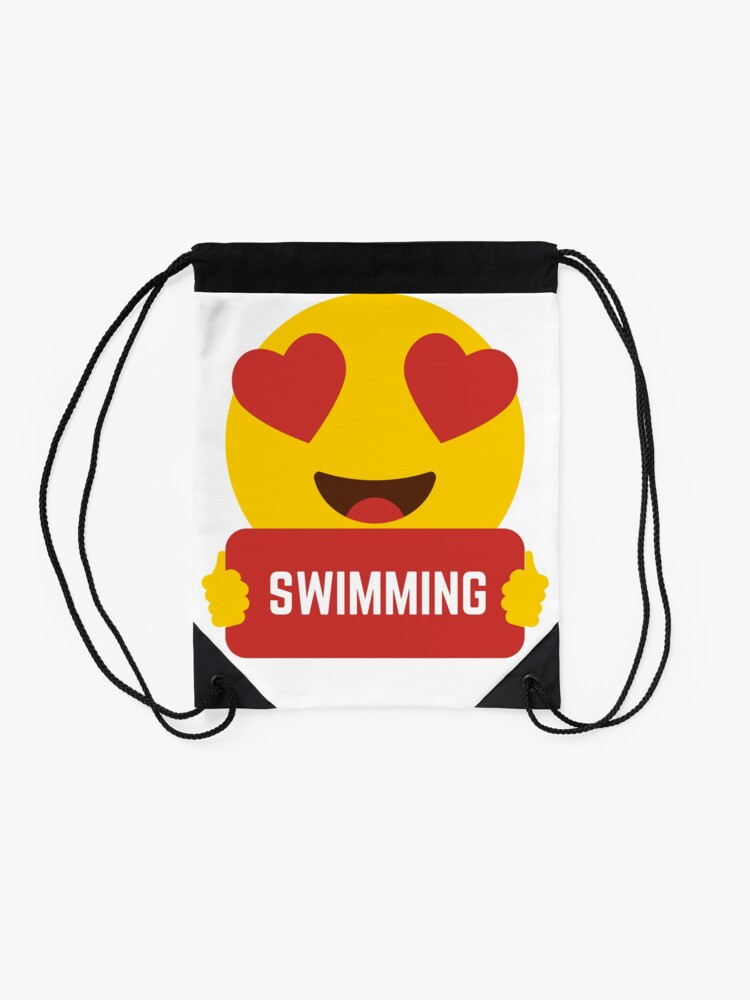 "I love SWIMMING Heart Eye Emoji Emoticon Funny SWIMMING PLAYERS
