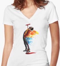 Spirit of Kid Cudi Women's Fitted V-Neck T-Shirt