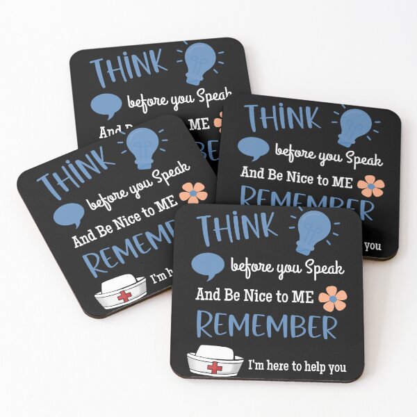 Item preview, Think Before You Speak Remember I'm Here To Help You. Blue & White Text designed and sold by Bright76.