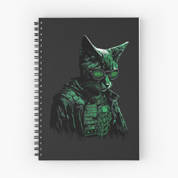 Item preview, Cyberpunk Matriz Hacker Gato designed and sold by ChasmicArt.