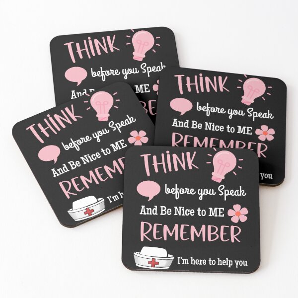 Item preview, Think Before You Speak Remember I'm Here To Help You. Pink & White Text designed and sold by Bright76.