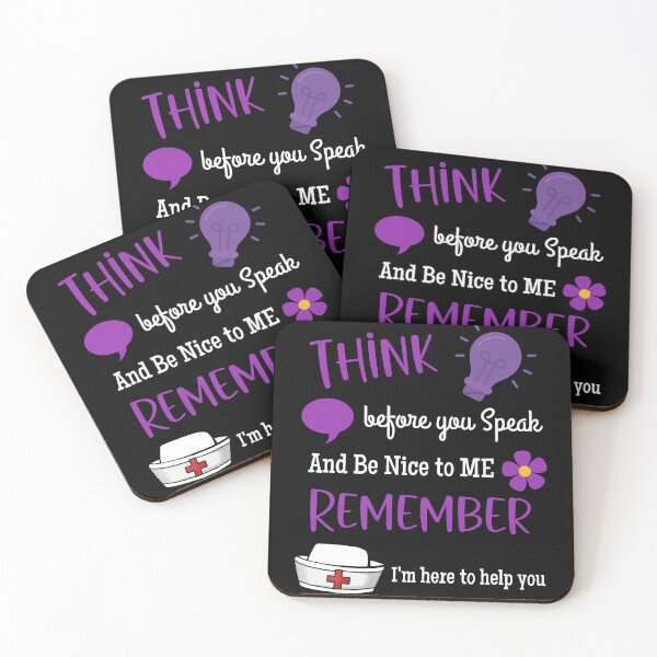 Item preview, Think Before You Speak Remember I'm Here To Help You. Purple & White Text designed and sold by Bright76.