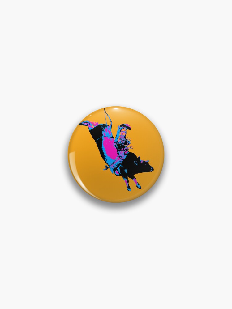 Thumbnail 1 von 3, Button, Bull Riding Cowboy - Rodeo-Event designt und verkauft von NaturePrints.