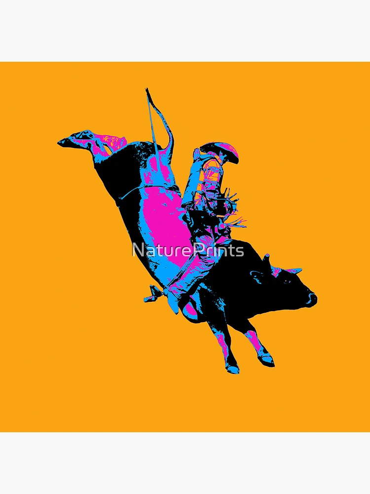 Thumbnail 5 von 5, Acrylblock, Bull Riding Cowboy - Rodeo-Event designt und verkauft von NaturePrints.