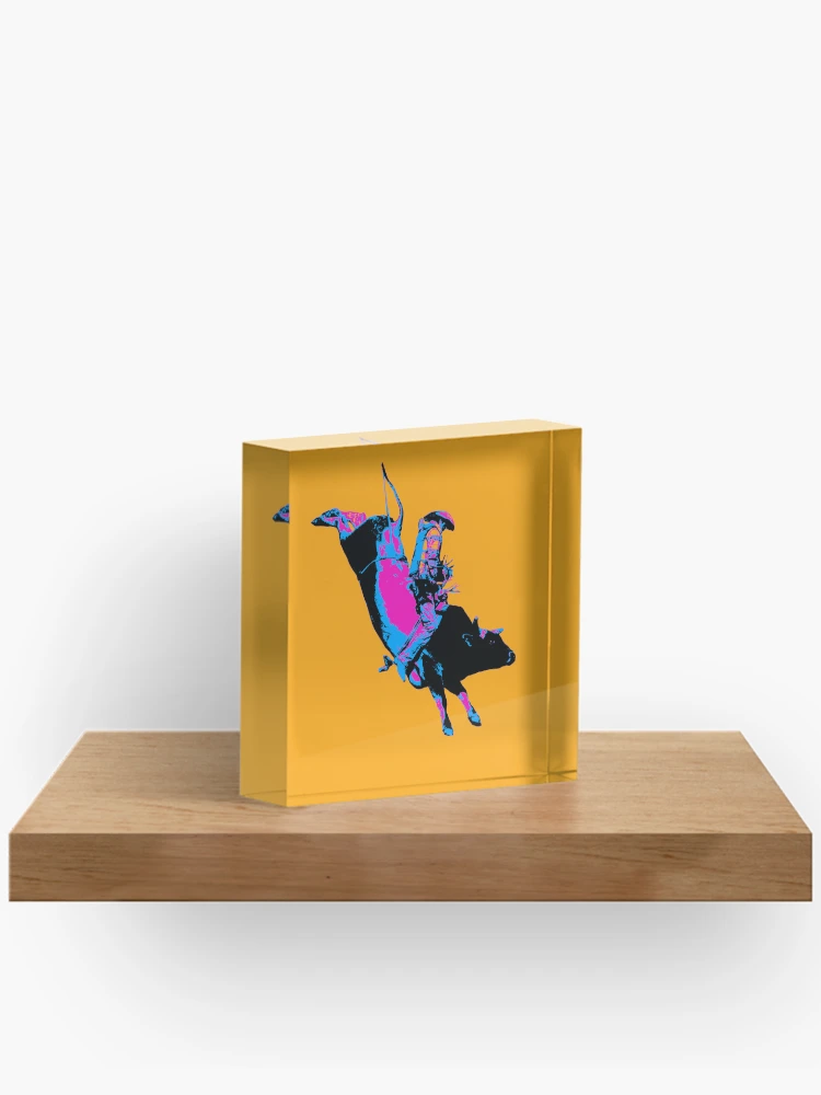 Thumbnail 2 von 5, Acrylblock, Bull Riding Cowboy - Rodeo-Event designt und verkauft von NaturePrints.