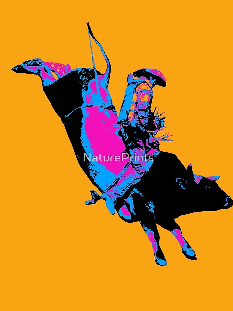 Thumbnail 3 von 3, Tuch, Bull Riding Cowboy - Rodeo-Event designt und verkauft von NaturePrints.