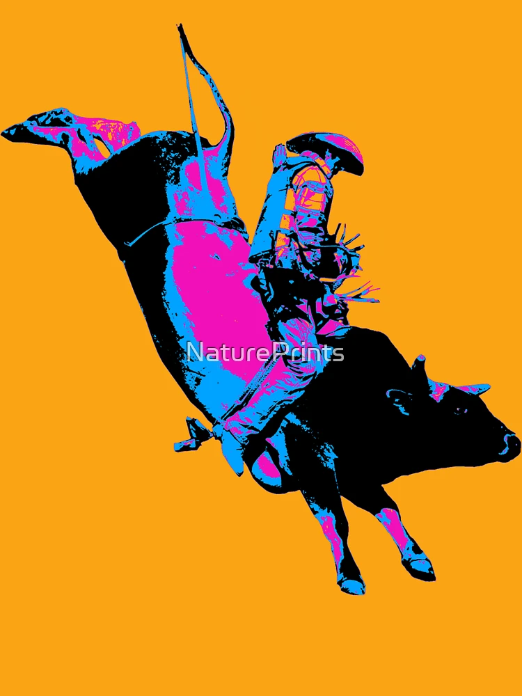 Thumbnail 6 of 6, Lightweight Sweatshirt, Bull Riding Cowboy - Rodeo Event designed and sold by NaturePrints.