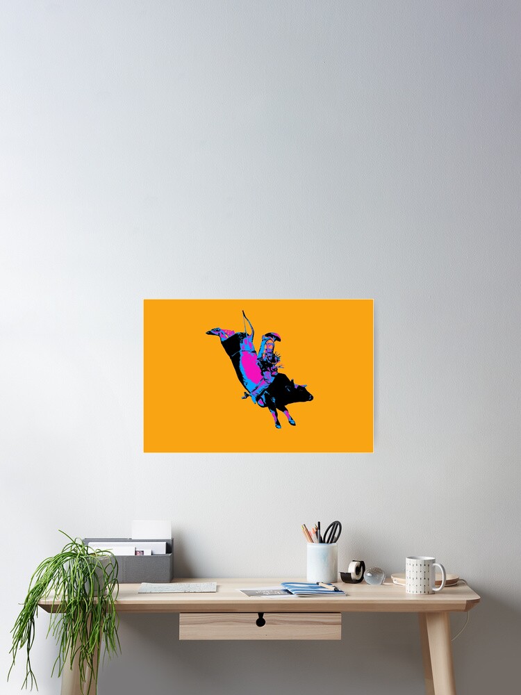 Thumbnail 2 of 3, Poster, Bull Riding Cowboy - Rodeo Event designed and sold by NaturePrints.