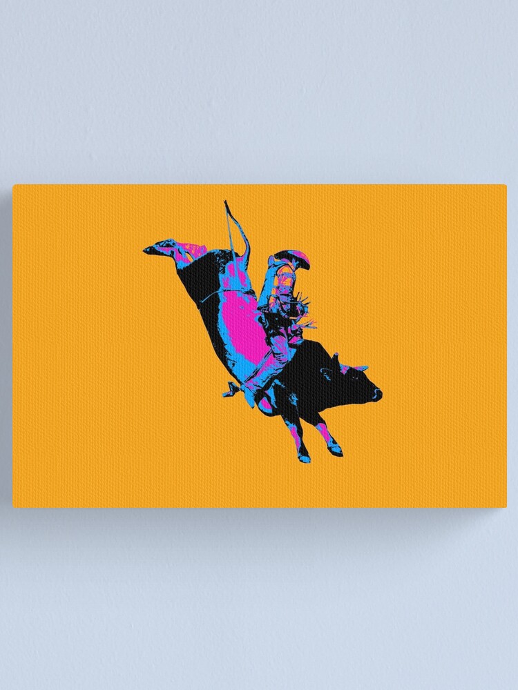 Thumbnail 1 von 3, Leinwanddruck, Bull Riding Cowboy - Rodeo-Event designt und verkauft von NaturePrints.