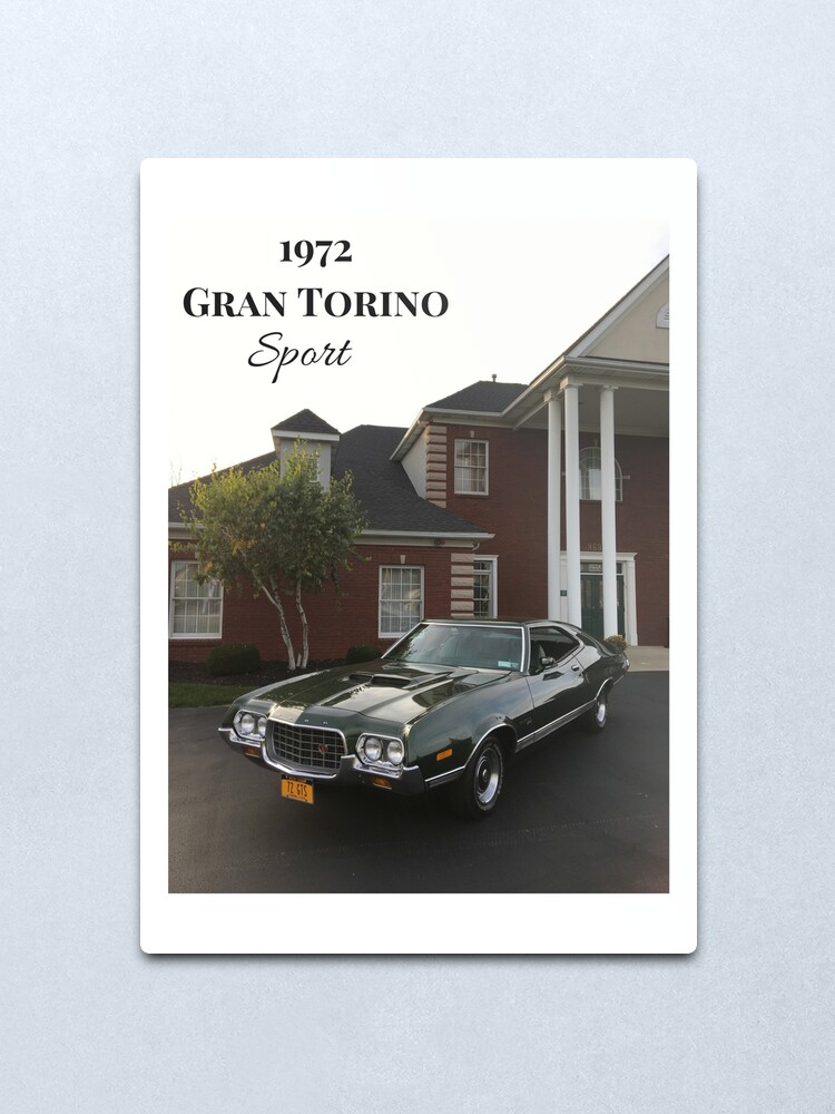 1972 FORD GRAN TORINO SPORT WALL CLOCK-FREE USA SHIP!