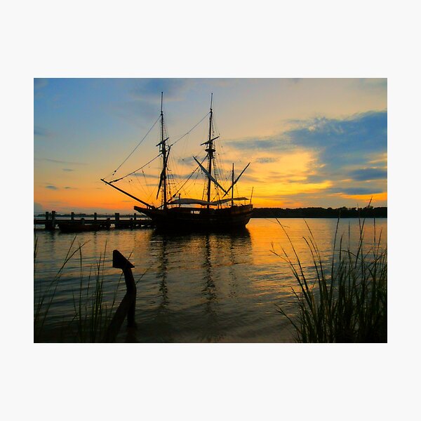 Ship silhouette Photographic Print