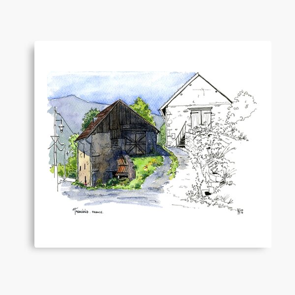 Treminis, small French village Canvas Print