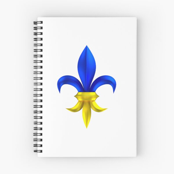 Item preview, Fleur de Lys / Fleur de Lis 3D metal look blue, yellow, gold 2 designed and sold by lathspell.