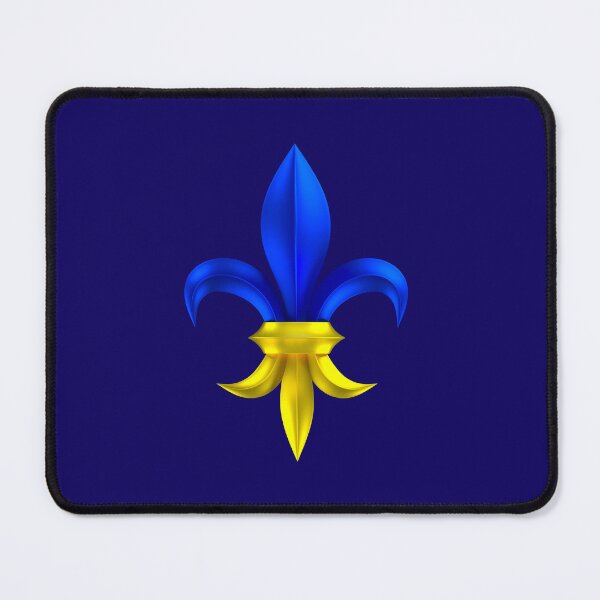 Item preview, Fleur de Lys / Fleur de Lis 3D metal look blue, yellow, gold 2 designed and sold by lathspell.