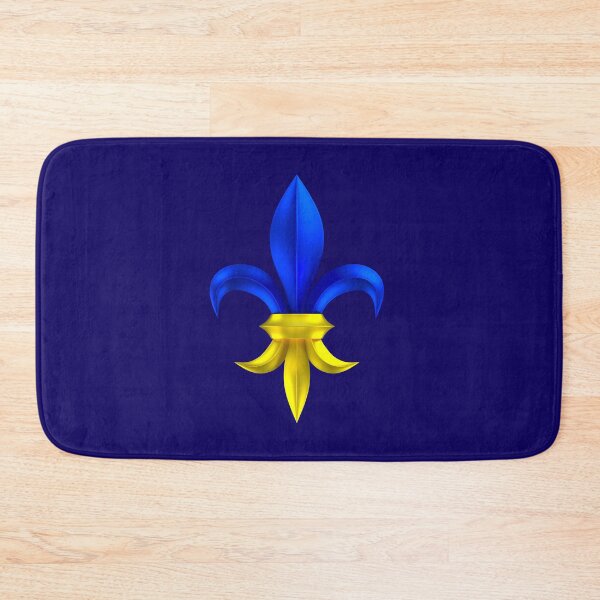 Item preview, Fleur de Lys / Fleur de Lis 3D metal look blue, yellow, gold 2 designed and sold by lathspell.