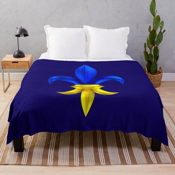 Item preview, Fleur de Lys / Fleur de Lis 3D metal look blue, yellow, gold 2 designed and sold by lathspell.