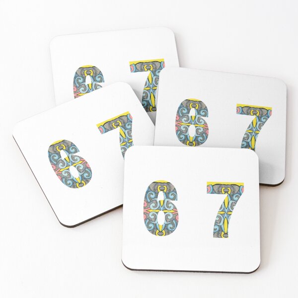 Item preview, FUNKY NUMBERS - Especially Designed for Letter Box Stickers - Original Maori Design designed and sold by KiwiAnniesArtNZ.