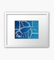 As the Crow flies - Original Collagraph by Francesca Whetnall Framed Print