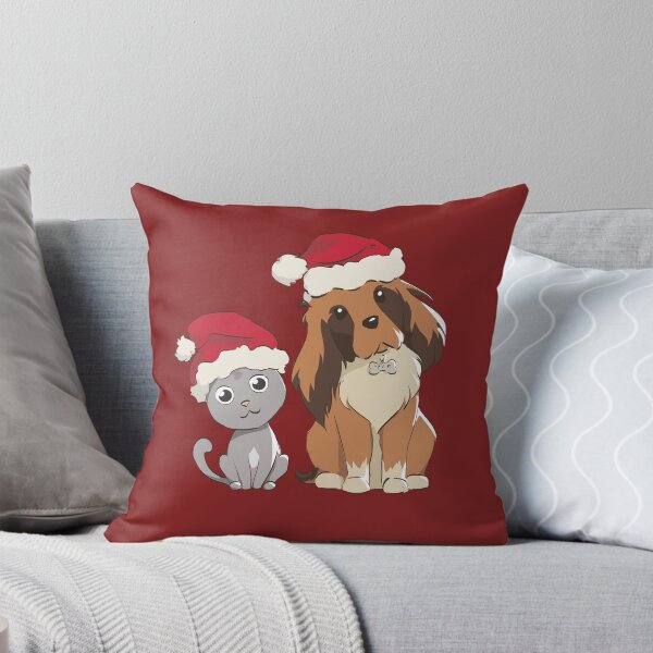 Item preview, Xmas Doggy and Kitty - red designed and sold by FluffyPuffyFolk.