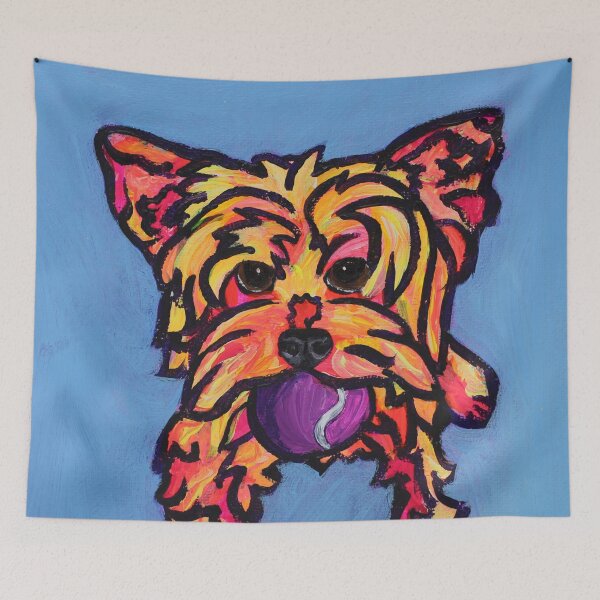 Item preview, Kate the Yorkie Says, Play Ball! designed and sold by Amanda A. Anthony.