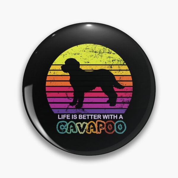 Item preview, Life is Better with a Cavapoo Retro sunset         designed and sold by TeeSpillstore.