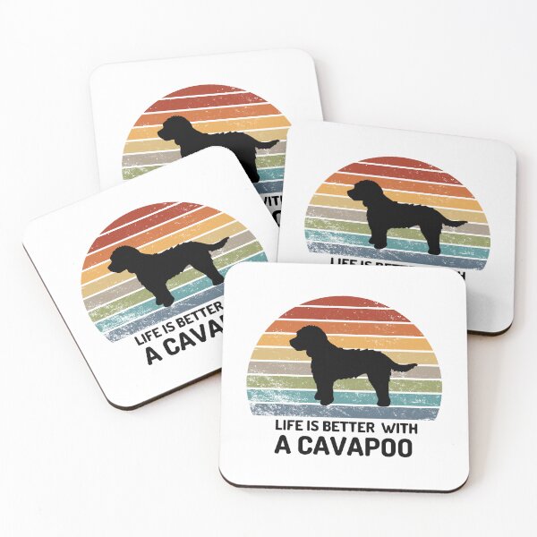 Item preview, Life is Better with a Cavapoo Retro sunset designed and sold by TeeSpillstore.