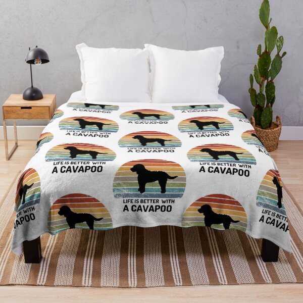 Item preview, Life is Better with a Cavapoo Retro sunset designed and sold by TeeSpillstore.