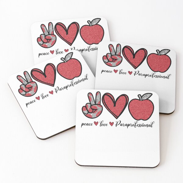 Item preview, Cute Peace Love Paraprofessional Gift Women Lover designed and sold by sheamgjirij.