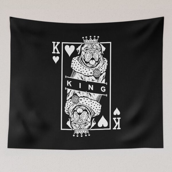 Item preview, Dogue de Bordeaux King Of Hearts Funny Dog Card Pop Art designed and sold by GrandeDuc.