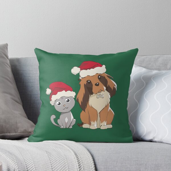 Item preview, Xmas Doggy and Kitty - green designed and sold by FluffyPuffyFolk.