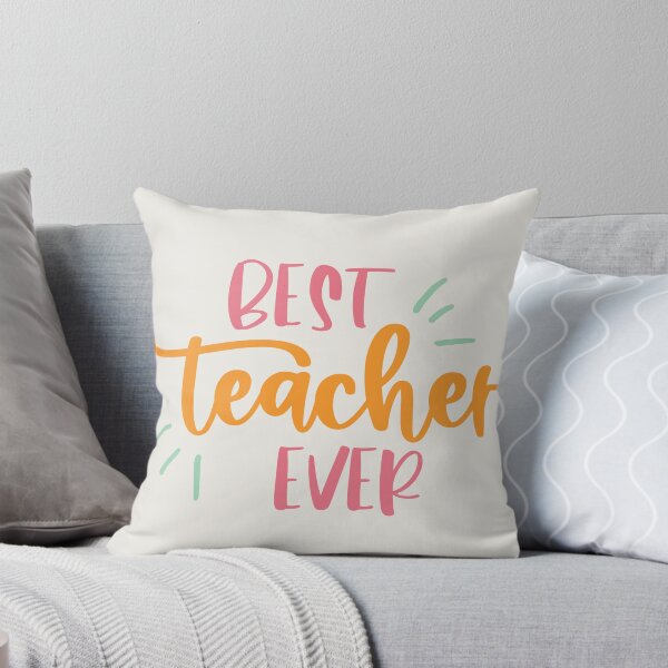 Item preview, Best teacher ever - pink and orange  designed and sold by Ashleigh Fish.